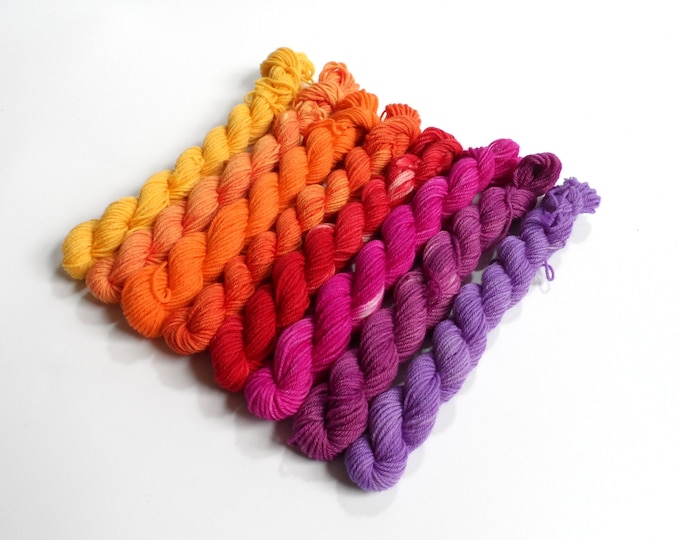 Firebird Semi Solid Gradient Mini Skein Set      Sock 80g       New Superwash Base