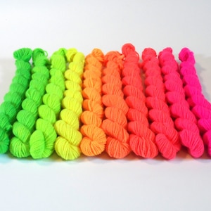 The Day the World Turned Day Glo Solid Gradient Mini Skein Set 100g ...