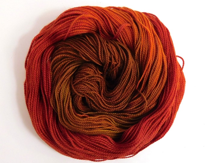 Firefinch Variegated Natural Dye Sock 4ply Yarn 50g 212m     Red Brown