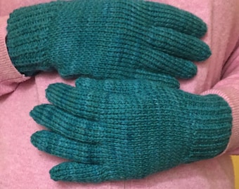 Simple Knitted Gloves Kit    Yarn + Pattern   2 sizes/Multiple Colours