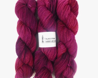 Merlot Semi-Solid Romney Sock weight Wool Yarn