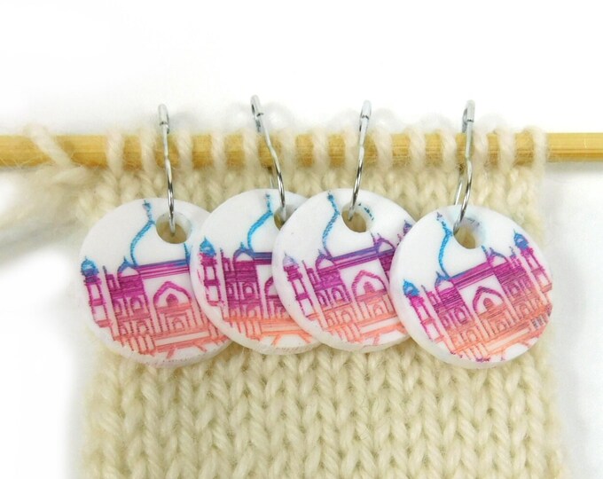 Taj Mahal Stitch Markers Set of 4