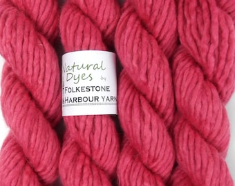 Raspberry Cochineal Super Chunky Corriedale Yarn 50g #57