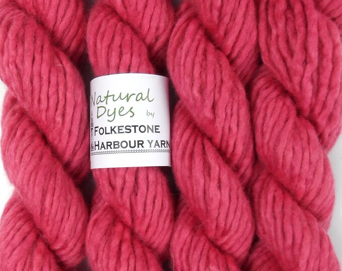 Raspberry Cochineal Super Chunky Corriedale Yarn 50g #57