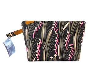 Marimekko Letto Fabric Zip Pouch  3 options    Black Pink Chestnut Yellow