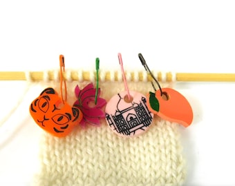India Themed Stitch Markers Set of 4