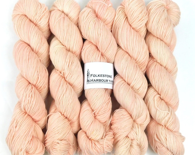 Peach Blossom Red Pink Merino Blend Sock Wool