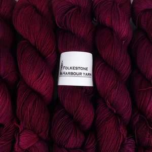Merlot Red Merino Blend Sock Wool Yarn