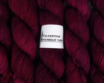 Merlot Red Merino Blend Sock Wool Yarn