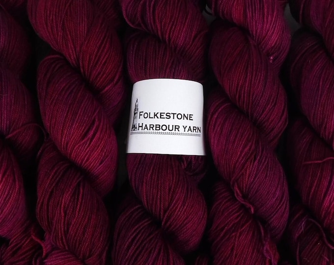 Merlot Red Merino Blend Sock Wool Yarn
