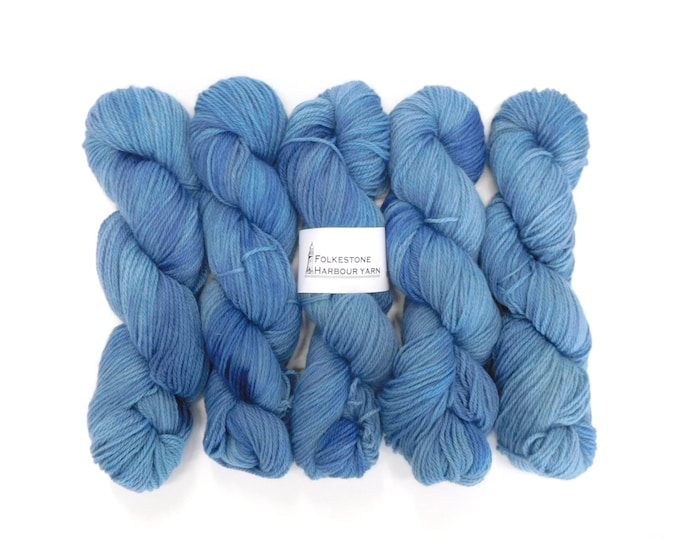 Shorncliffe Blue Kent Romney DK Weight Yarn 100g Skein