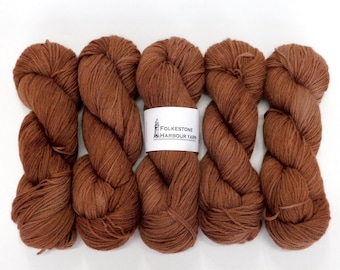 Lyminge Brown Kent Romney DK Weight Yarn 100g Skein