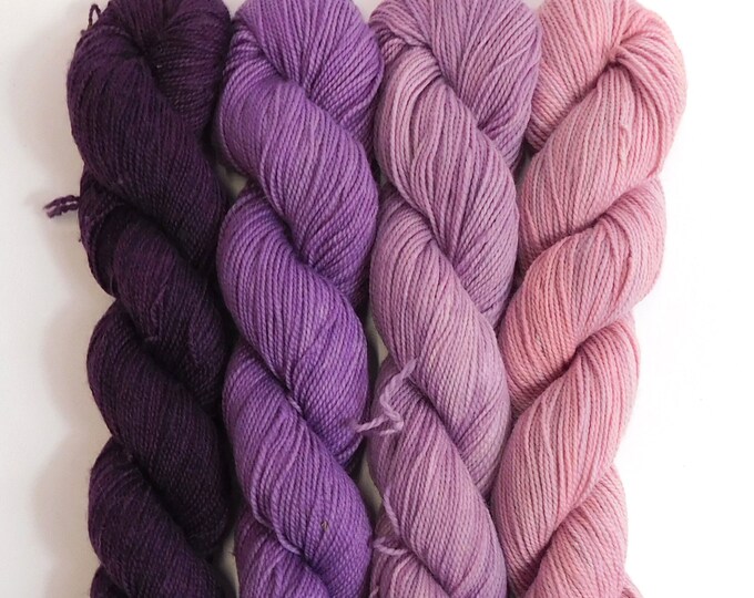 Logwood Purple      Natural Dye Sock 4ply Yarn 50g        Choice of Tones