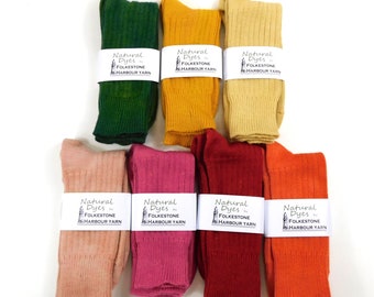 LARGE UK 8-10 Naturally Dyed Wool Socks   Assorted Colours