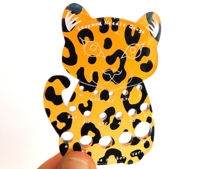 Leopard Print Knitting Needle Gauge Metric  LIMITED EDITION