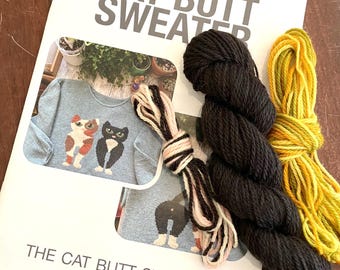 Cat Yarn Packs for The Cat Butt Sweater by An Caitin Beag   4 fur colours available