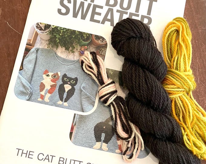 Cat Yarn Packs for The Cat Butt Sweater by An Caitin Beag   4 fur colours available