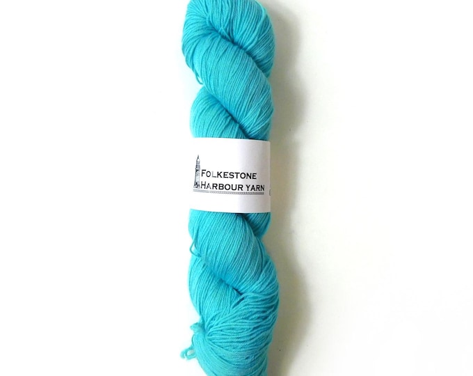 Fluorescent Ice Blue Sock Wool Yarn 100g