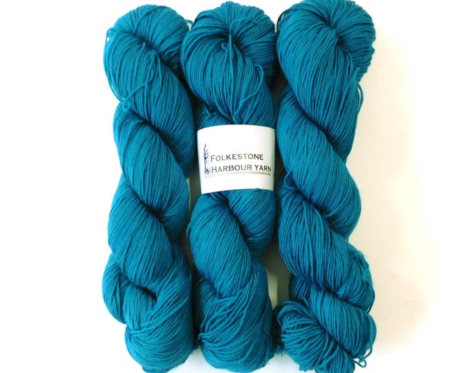 Tempest Teal Merino Blend Sock 4ply 100g