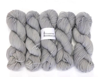 Beach Hut Grey Kent Romney DK Weight Yarn 100g Skein