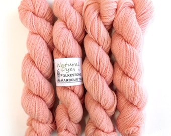 Baby Pink Cochineal Kent Romney Sock Fingering 50g 175m