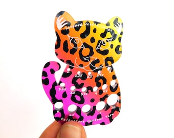 Rainbow Leopard Knitting Needle Gauge Metric  LIMITED EDITION