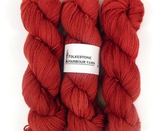 Lucky Red   Semi-Solid Gold Stellina Merino Blend Sock Wool Yarn 100g