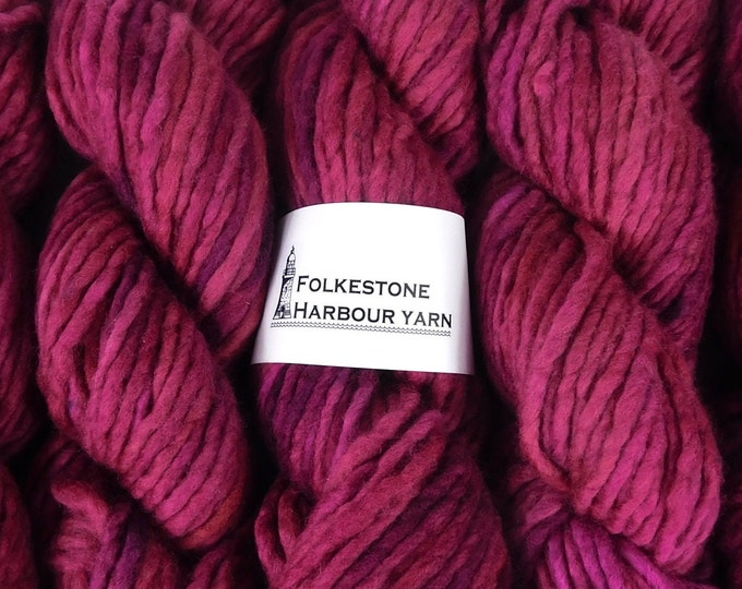 Merlot Wine Red Super Chunky Merino Wool Yarn