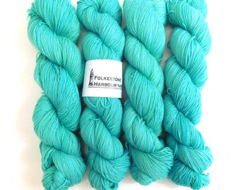 Fluorescent Ice Blue Sock Wool Yarn 100g