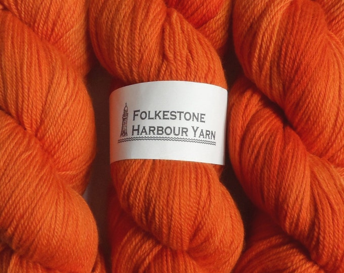 Saffron Orange Wool Yarn 100g DK Merino 22