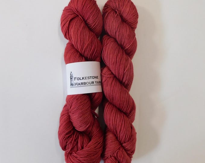 Hythe Russet Red Merino Blend Sock Wool Yarn 100g