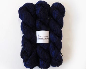 Midnight Blue Merino Blend Sock 4ply 100g