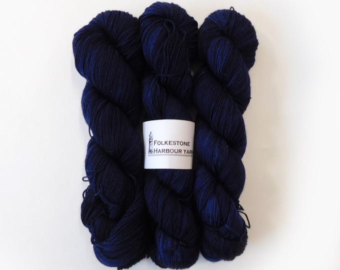 Midnight Blue Merino Blend Sock 4ply 100g