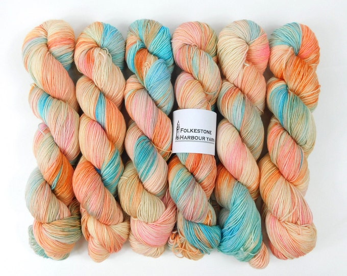 Taj Mahal    Variegated Sock Merino Blend Wool Yarn