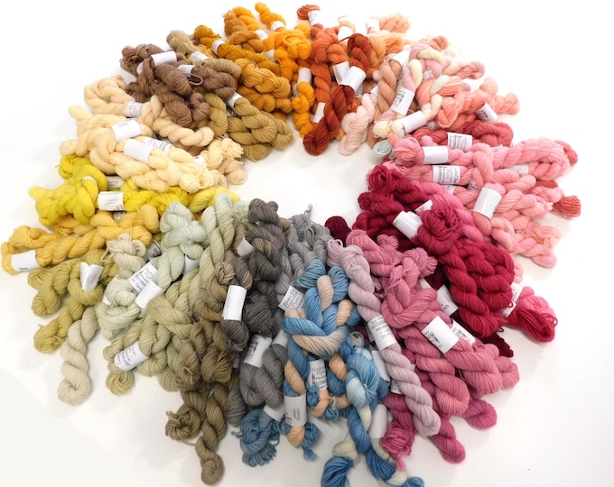 Single Mini Skeins 10g Natural Dye All Colours