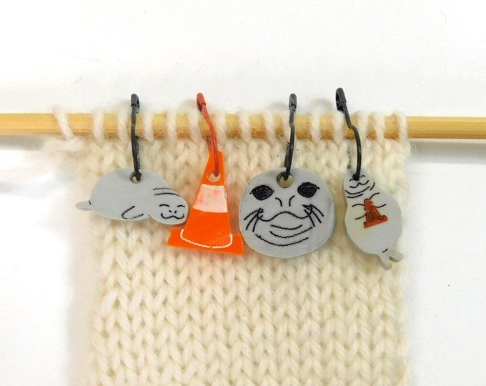 Neil The Seal Stitch Markers Set of 4