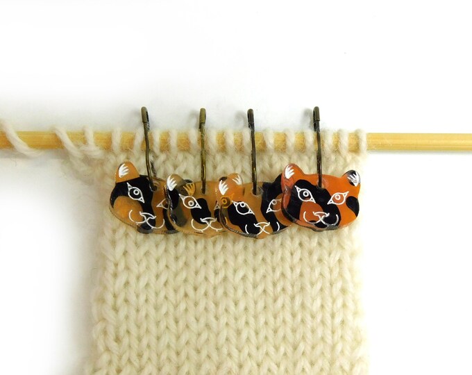 Leopard Print Stitch Markers Set of 4