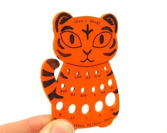 Bengal Tiger Orange Knitting Needle Gauge Metric