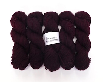 Peene Aubergine Purple Kent Romney DK Weight Yarn 100g Skein