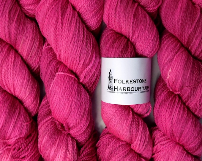 Stick of Rock Pink Merino Blend Sock Wool Yarn 100g with Bio-Nylon