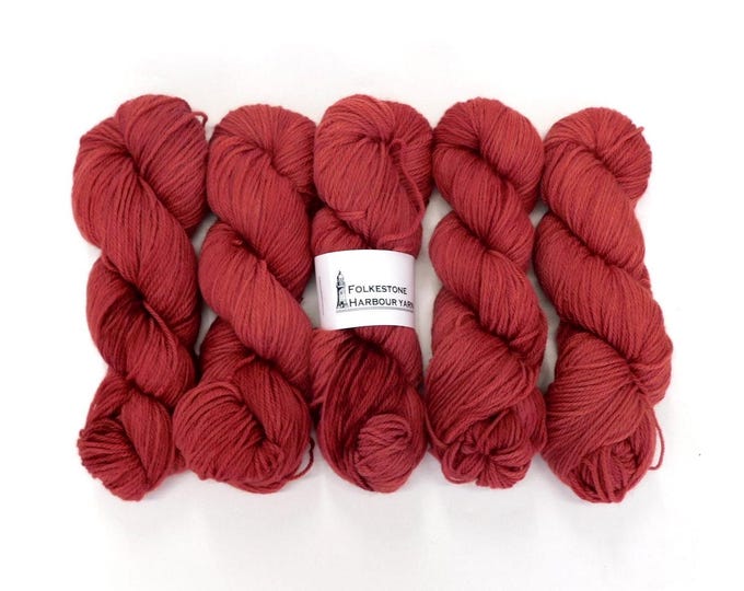 Hythe Red Kent Romney DK Weight Yarn 100g Skein