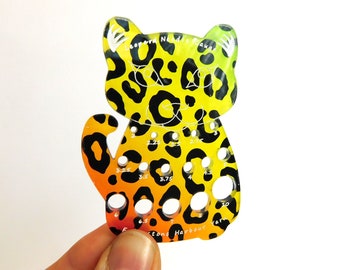 Rainbow Leopard Knitting Needle Gauge Metric  LIMITED EDITION