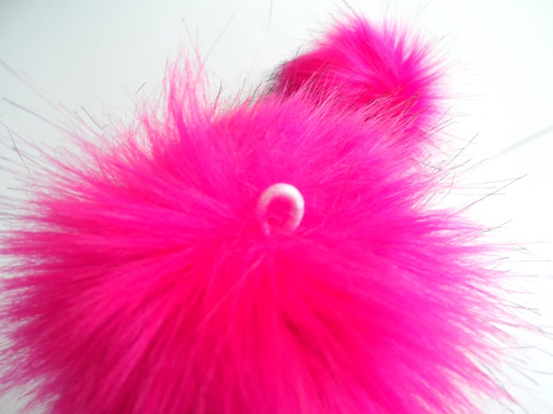 Fake Fur Pom Pom choice of colours Reds Pinks Purples