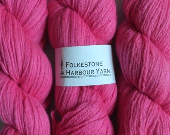Stick of Rock Pink Wool Yarn 100g DK Merino 26