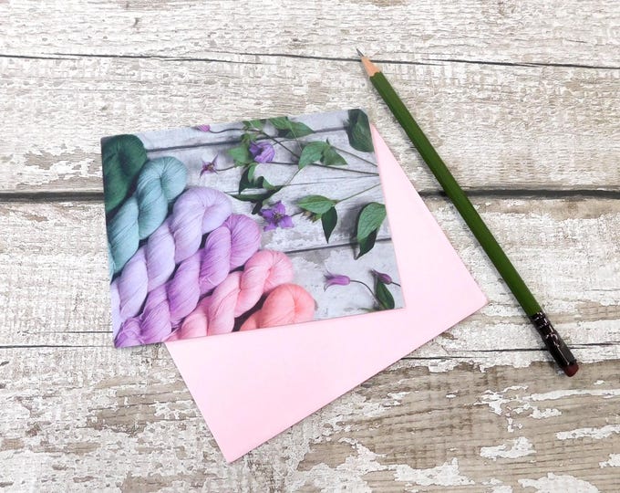 Beautiful Yarn Single Greeting Cards                    choice of 4 designs