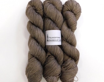 Moose Brown Semi-Solid Merino Blend Sock Wool Yarn