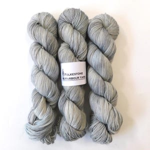 Cloudcover Grey White Variegated Merino Blend Sock 4ply 100g
