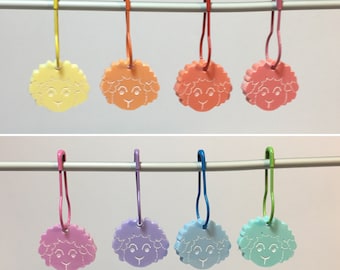 Spring Lambs Pastel Rainbow Stitch Marker sets     Choice of 4 or 8