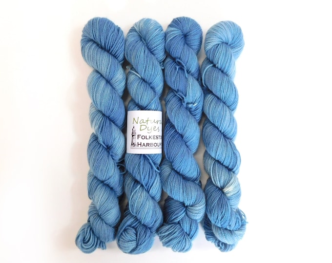 Denim Blue Indigo Natural Dye Sock 4ply Yarn 50g 212m #27