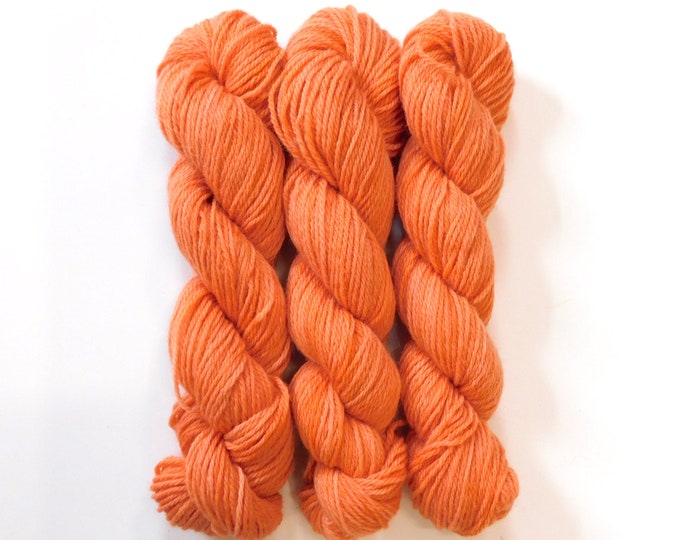 Madder Orange on Romney DK Wool 50g